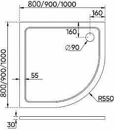 Veconi Душевой поддон Tezeo stone TZ-10 100x100 белый – фотография-3